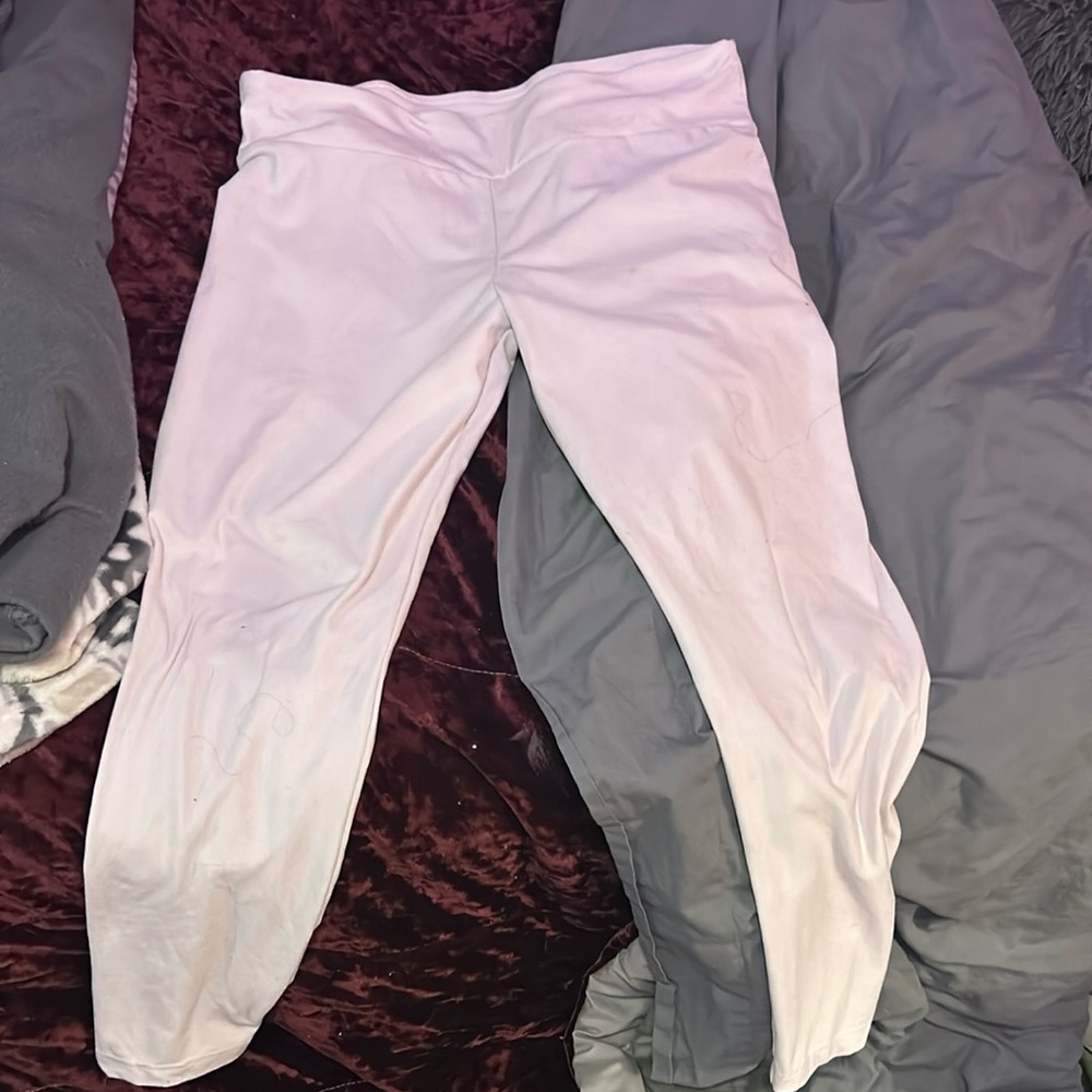 White plus size leggings, 2xl